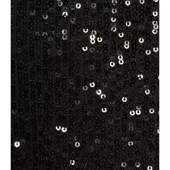 Badgley Mischka Belle Iris Sequin Straight leg Dress Pants | Sz 0, Black NEW$199 - Picture 4 of 14